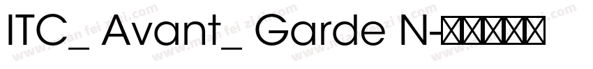 ITC_ Avant_ Garde N字体转换